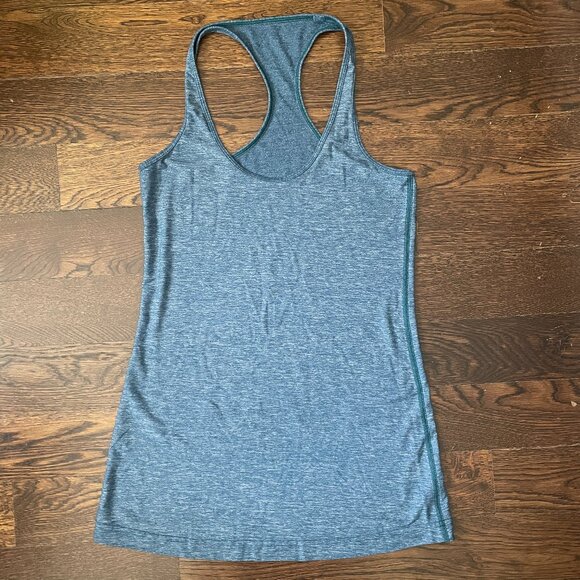 Lululemon Cool Racerback Tank Top Heathered Blue-Women’s Size 6 - Picture 1 of 5